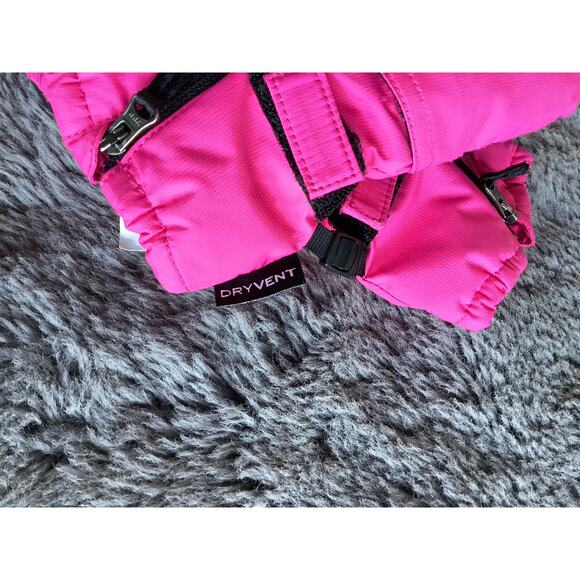 The North Face Toddler Montana Ski Mittens Gloves Winter Pink Black Size Medium - Picture 4 of 7